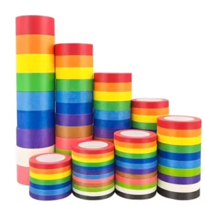 Custom Printed Colored Washi Tape High Temperature Resistant Adhesive Crepe Paper Adhesive Masking Tape