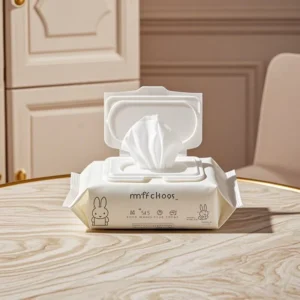 Custom Printed Empty Wet Wipe Pouch Plastic Side Gusset Heat Seal Wet Tissue Packaging Bags with Lid