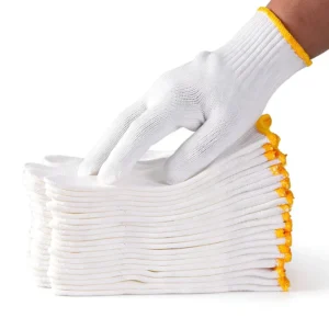 Custom Printed Gardening Gloves White Cotton Polyester Safety Protection Work Gloves Guantes De Trabajo Para Hombre Mujer