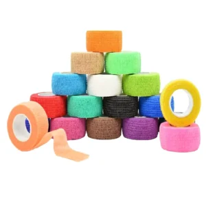 Custom Printed Logo Non Woven Self Adherent Wrap Adhesive Elastic Cohesive Bandage for Sport