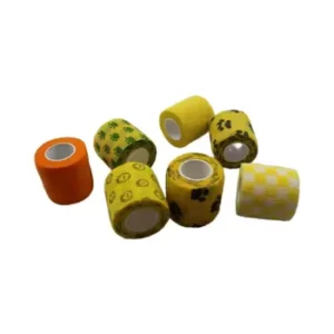 Custom Printed Non woven Elastic Self Adhesive Flexible Cohesive Bandage for Sports Taping dressing Fixation