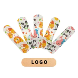 Custom Printed Private Band aid Label Customize Logo Cute Wound Plaster Breathable Adhesive Bandage Band Aids