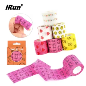 Custom Printing Cohesive Self Adhesive Bandage Wrap Elastic Adhesive Bandage Weightlifting Finger Tape Adhesive Bandage