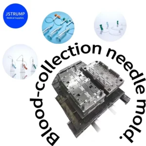 Custom Processing Disposable Sterile Blood Needle Holder ABS PP PS Material 300000 500000 Shots Mould Life Injection Molding
