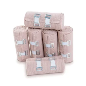 Custom Professional High Compression Elastic Bandage Fabric with Fastening Clips Skin High Elastic Bandage