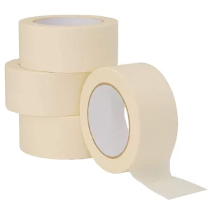 Custom Removable Crepe Paper Masking Tape Beige Color Temperature Resistant