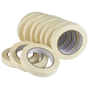 Custom Removable Decoration Natural Rubber Industry Beige Color Masking Paper Tape 150 Temperature Resist Free No Residue Paint