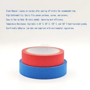 Custom Shape Acrylic Adhesive Sticker Masking Tape Single Sided Precision Die Cut Heat Resistant Crepe Paper Tape for