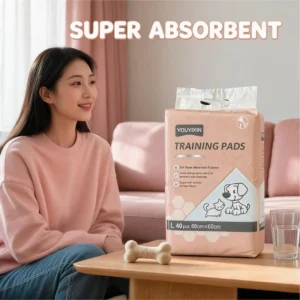 Custom Size 40x60cm Super Absorbent Leak Proof 40 Pieces 3 Layer Disposable Pet Training Pee Pads Suitable for Puppies Cats