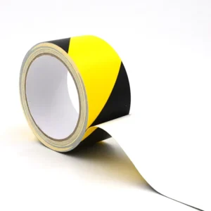 Custom Size Black Yellow Stripes Hazard Marking Duct Tape Waterproof Industrial Safety Warning Tape
