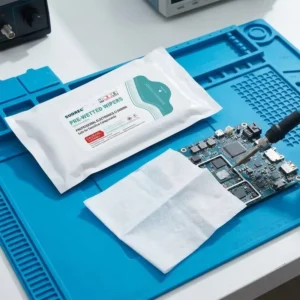 Custom Size Medical Grade Pre Wetted Non Woven Cloth Cleanroom Wipes 70%IPA+30%DIW Hospital Laboratory Surface Disinfection No
