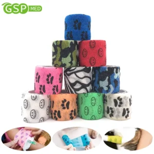 Custom Size Printed Pattern Cohesive Bandage Low Sensitive Waterproof Self adhesive Bandage High Elasticity Bandage Cohesive