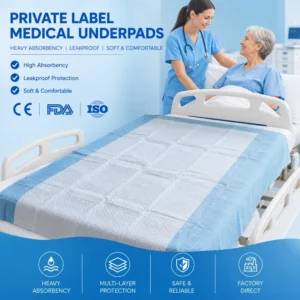 Custom Size Underpads Manufacturer Private Brand Disposable Bed Pads Oem Incontinence Bed Pads Disposable Factory China