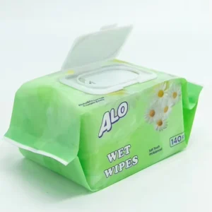 Custom Stock Disposable 140pcs Eco Friendly Non Woven Fabric Wet Baby Care Wipes Individually Wrapped Antibacterial Alcohol