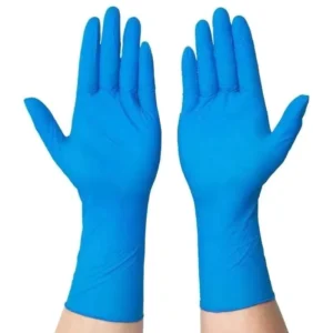 Custom Transparent Logo Disposable Blue Nitrile Textured Full Surface Powder Free Latex Free Non Sterile Safety Gloves Jianlong
