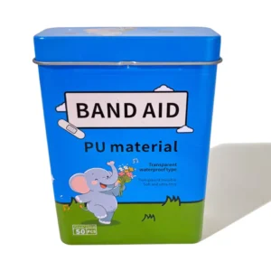 Custom Waterproof EO Sterilized Safety Adhesive Bandage Designed Wound Plaster Cartoon Band Aid Tin Box HD K475 CE