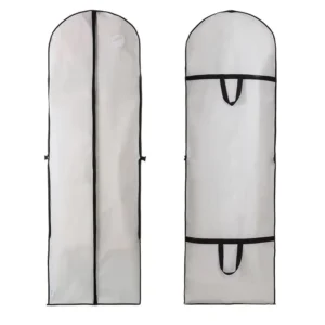 Custom logo Shining Bling Bling Tulle Fabric View Window Storage Zipper Non Woven Garment Suit Bags for Business