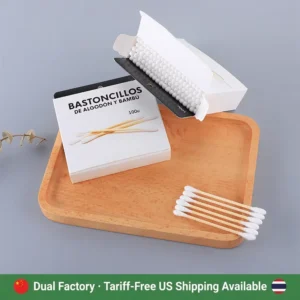 Customer customized Packaging China Bulk Tips Eco Friendly Cosmetic Cotton Swab Stick Bamboo Cotton Ear Buds