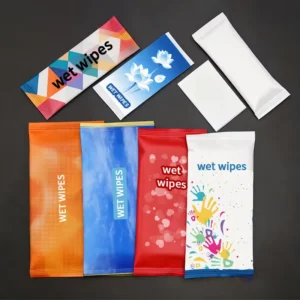 Customised Logo Individual Wrapped Soft Eco Friendly Face Hand Wet Cleansing Single Wipes Restaurant Hotel