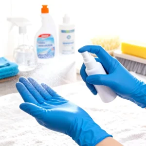 Customizable Blue Examination Powder Free Textured Fingertips Disposable Nitrile Gloves Anti Slip Cold