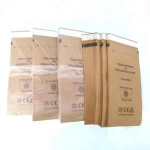 Customizable Dental Use Brown Kraft Paper Dry Heat Sterilization Pouch with Color Change Indicator 100pcs/pack