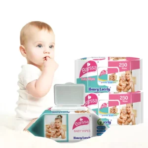 Customizable Fluff Pulp Magic Disposable Sensitive Wet Wipes for Baby 250 Pcs Baby Wipes