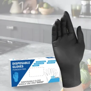 Customizable Medical Powder-Free Nitrile Gloves Heavy Duty Disposable for Industrial Mechanic Hand Arm Protection Featuring Logo