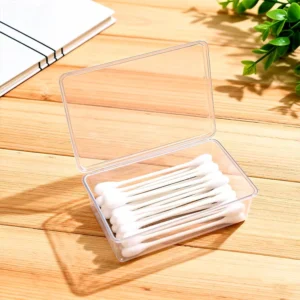 Customizable PET Transparent Plastic Boxes Can Be Used to Hold Small Items Such As Cotton Swabs Toothpicks Buttons Jewelry