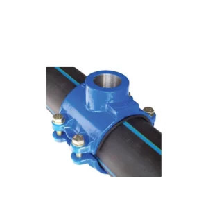 Customizable PN16 Ductile Iron Tapping Saddles Chinese Manufacturer’s Polished Surface for PVC and PE Pipes