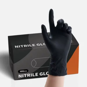 Customizable Powder Free 4 Mil Thick Nitrile Disposable Gloves for Industrial Medical and Food Processing