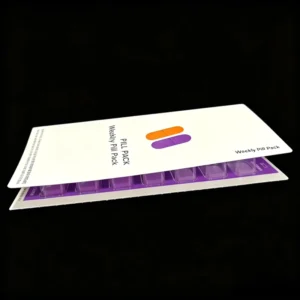 Customizable Recyclable PET Pill Blister Tray Card Kit 7 Day 2 Times Daily Disposable Medicine Packaging Solution