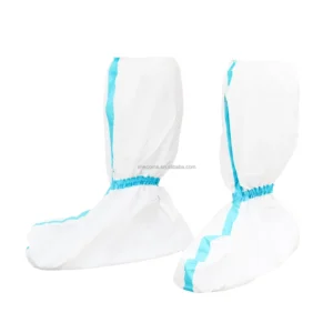 Customizable Waterproof Breathable Blue Tape Hand Made Disposable Boot Covers Hospital Material for Medical Shoe Cover