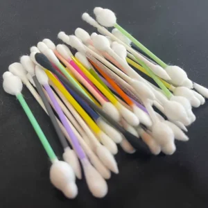 Customization Q Tips Cotton Swab Ear Babies Qtip Double Head Cleaning 4mm Head Diameter Plastic Stick Cotton Bud