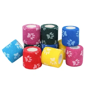 Customize Non Woven Flexible Elastic Self Adhesive Breathable and Strong Bandage for Vet
