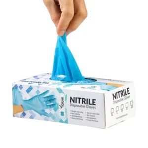Customized 4.5 5 Mil XL Blue Black Purple Pink Disposable Household Food Grade Powder Free Nitrile Gloves Box of 100 Pcs