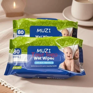 Customized 80pcs Wet Tissue Disposable Ultra Soft Scented Skin Care Baby Cleaning Wet Wipes
