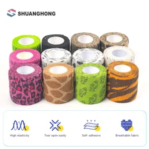 Customized Athletic Self Adhesive Elastic Cohesive Printed Bandage for Provide Support Protect Joints