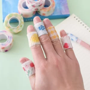 Customized Cartoon Pattern Tattoo Cohesive Elastic Bandage Finger Bandage Tape for Protection