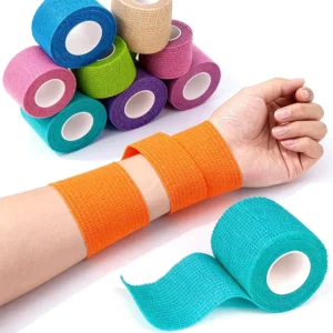 Customized Cohesive First Aid Bandage Self Adhesive Breathable Non Woven Wrap for Emergency Kits