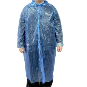 Customized Disposable Medical Doctor Gown PE Non Woven Hospital Safety Clothing Level Vapor Protective Waterproof Welded Seam