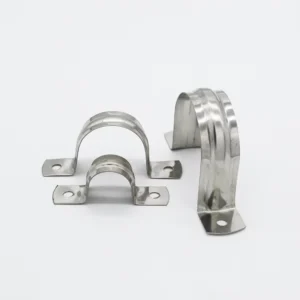 Customized Galvanized Stainless Steel Heavy Duty Saddle Clip U Bolt Double Ear Metric Clamp for 118mm Pipe Fixing Construction
