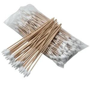 Customized Industrial Single End Wooden Stick Cotton Swab