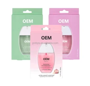 Customized Logo Hand Sanitizing Chemical Flower Fruit Scent 99.99% Germ Protection Hydrating Hand Sanitizers Spray Mist