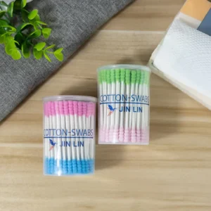 Customized Logo Multicolor Disposable Paper Swab Q tips Cotton Swabs for Makeup and Beauty Care
