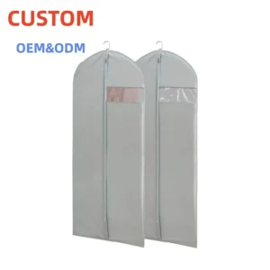 Customized Low Price High Quality Recyclable PEVA Suit Cover Garment Bag