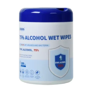 Customized Multi function Antibacterial 75% Isoproply Alcohol Cleaning Canned Wet Wipes for Home Office Car Travel