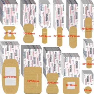 Customized Multiple Shape Breathable Elastic Fabric Band Aid Waterproof Adhesive Plaster Strips
