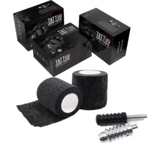 Customized Non Woven Elastic Cohesive Bandage Tattoo Cover Bandage Tape Self Adherent Tattoo Grip Wrap Tape