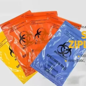 Customized Self Sealing Packaging Transparent Blue Plastic Label Pocket Sterilization Bag PE Document Pouch PE Document Pouch