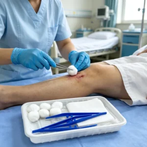 Customized Sterile Medical Blister Pack Basic Wound Dressing Kit with Hard Plastic Component Tray
